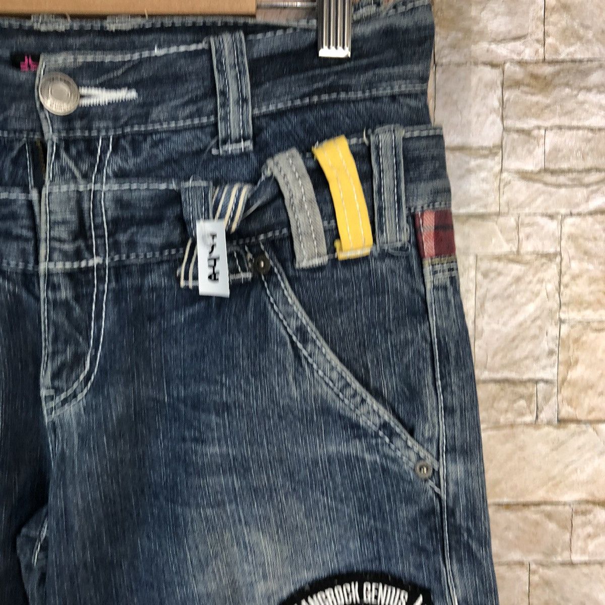Japanese Brand Lang Rock Blue Double Waist Blue Denim Pants #A447 Size US 28 / EU 44 - 9 Thumbnail