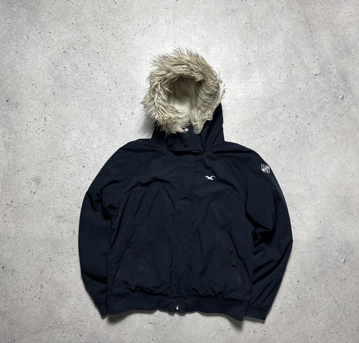 Hollister Hollister Fur Y2K Bomber Jacket Navy Size L Size US L / EU 52-54 / 3 - 1 Thumbnail