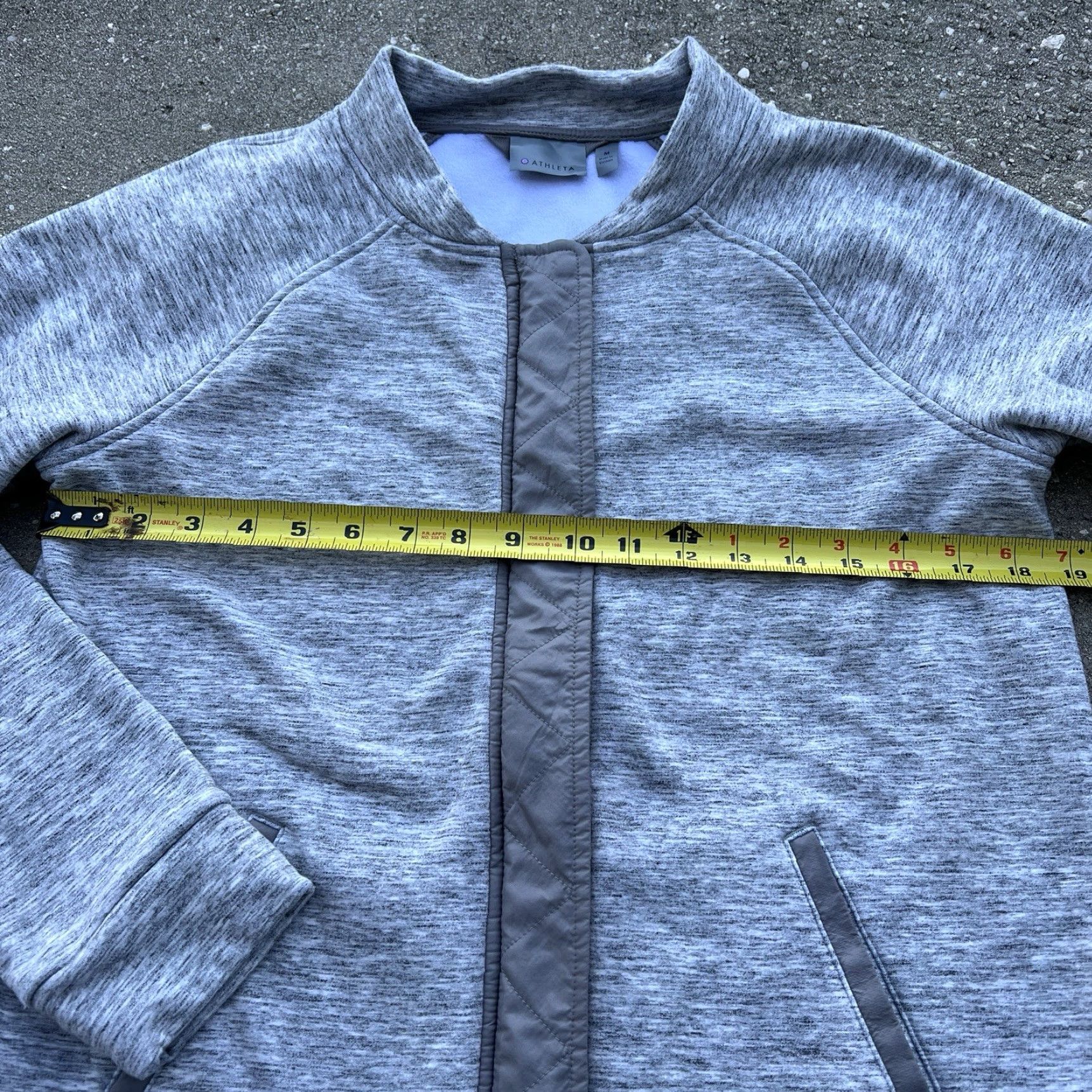 Athleta VINTAGE Athleta Bomber Jacket Womens Medium Gray Casual Travel Full Zip Pockets 2010s Size M / US 6-8 / IT 42-44 - 5 Thumbnail