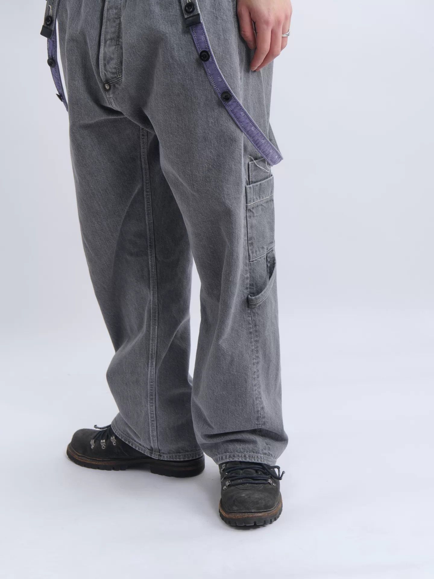 Junya Watanabe Junya Watanabe x Levi's Cement Gray Suspender Jeans XL Size US 36 / EU 52 - 6 Thumbnail