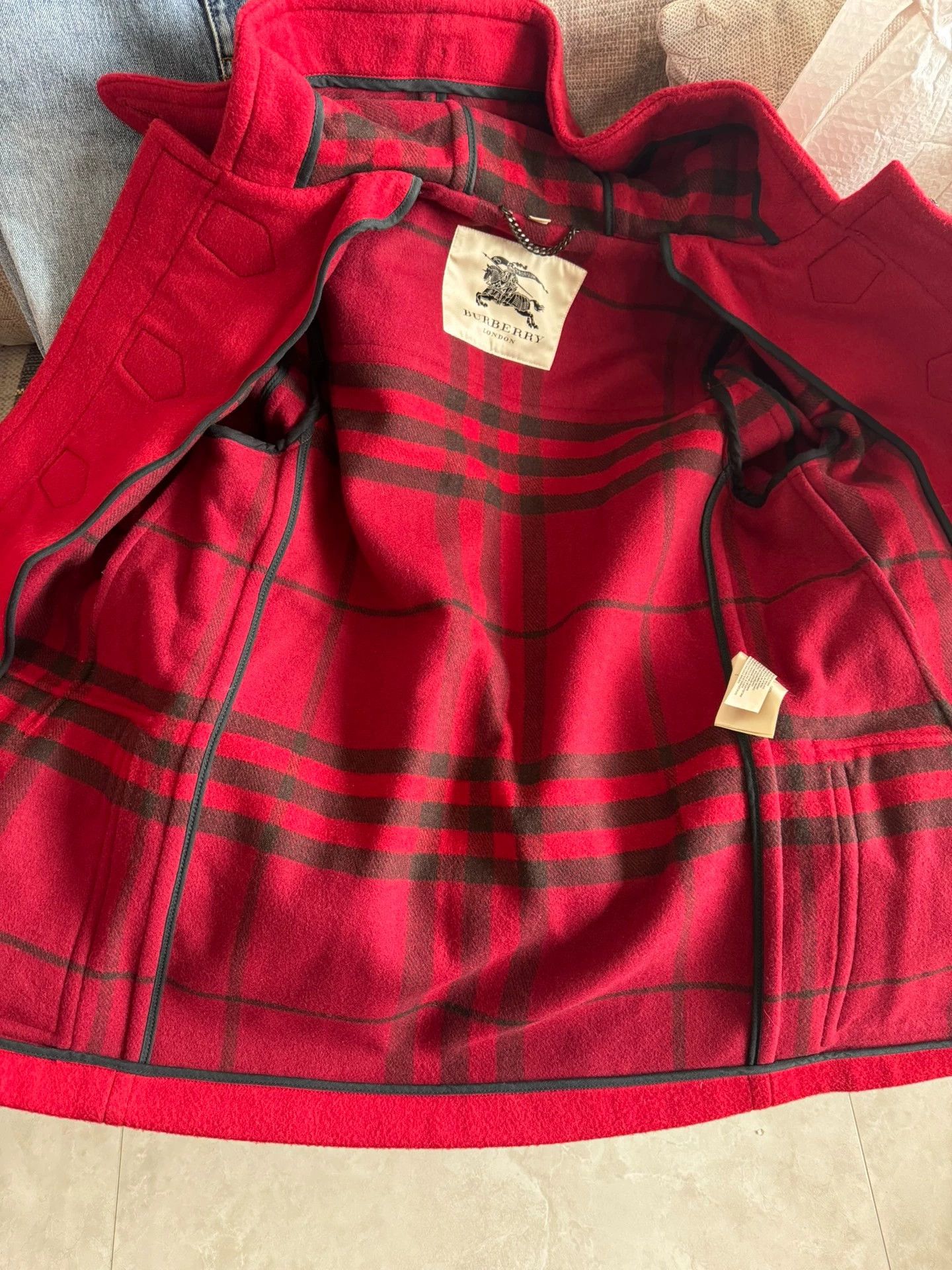 Burberry Burberry 52 Burgundy Overcoat Size US L / EU 52-54 / 3 - 8 Thumbnail