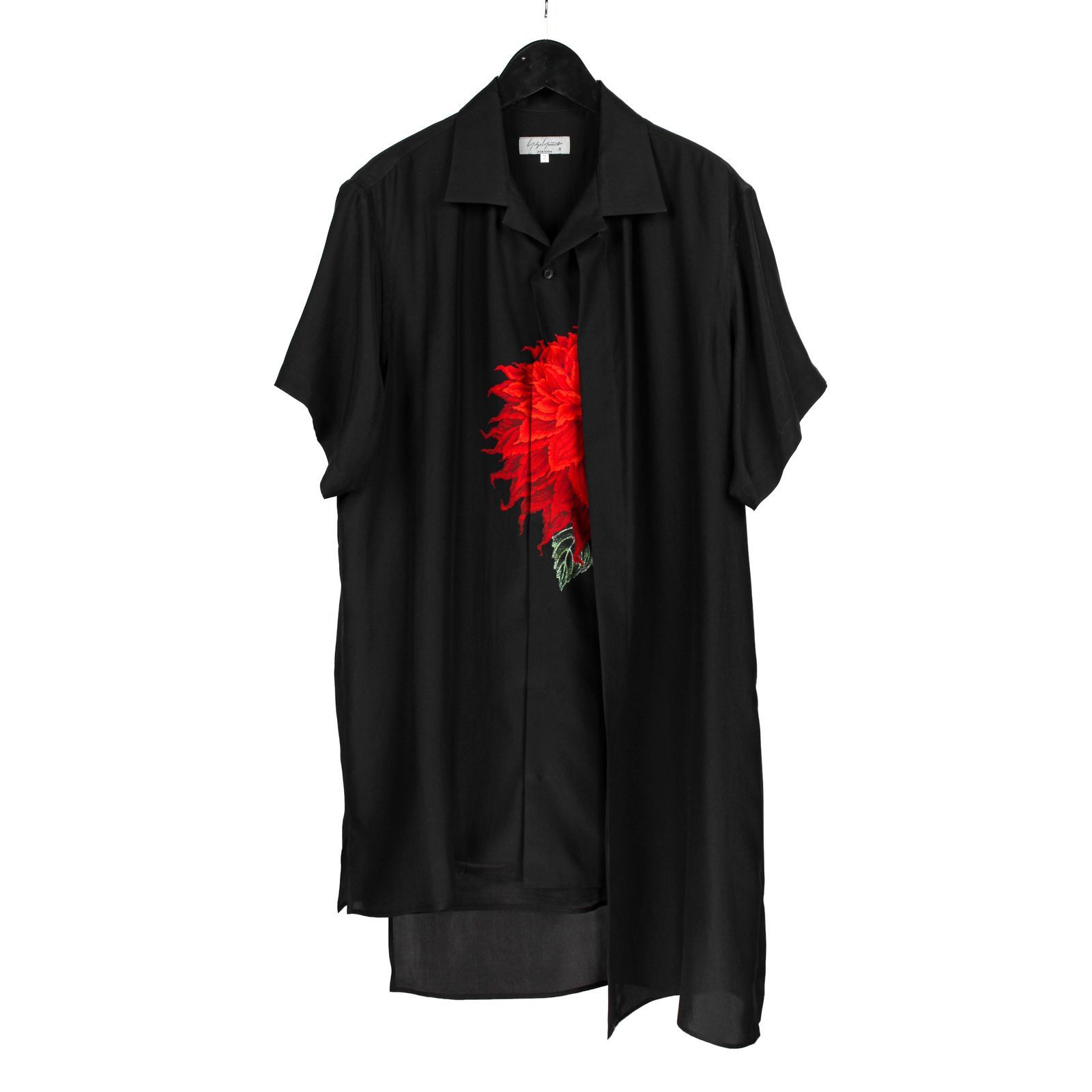 Yohji Yamamoto Yohji Yamamoto Pour Homme - Silk Dahlia Layered Aloha Blouse Size US M / EU 48-50 / 2 - 18 Thumbnail