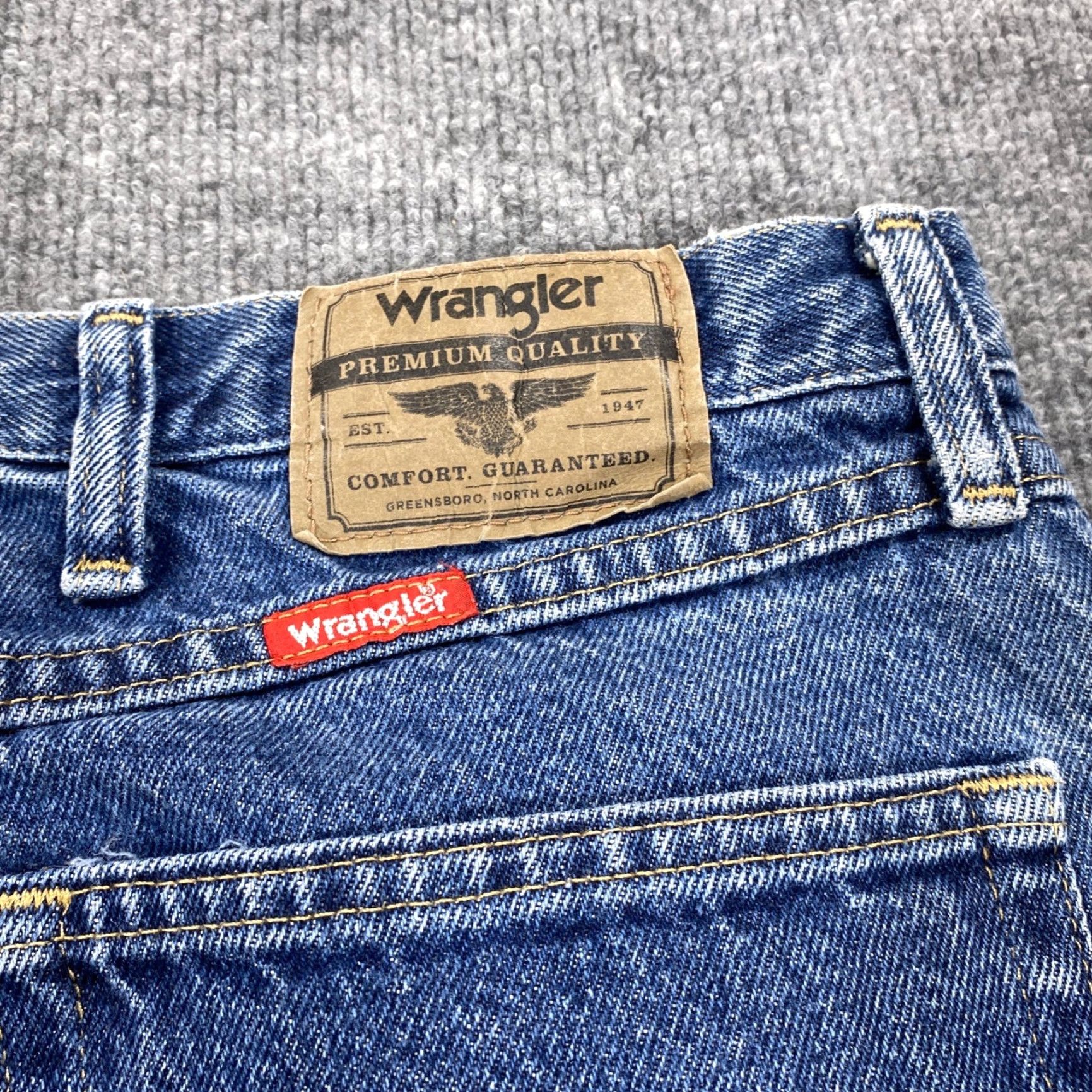 Wrangler VINTAGE (not applicable) Wrangler Jeans Mens 40x30 Blue Straight Leg Premium Quality Denim 5-Pocket Size US 40 / EU 56 - 3 Thumbnail