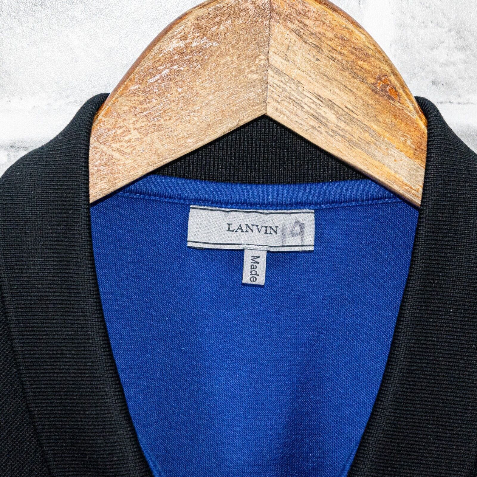 Lanvin LANVIN Paris Short Sleeve Colorblock Polo Shirt Blue Black Size US L / EU 52-54 / 3 - 3 Thumbnail