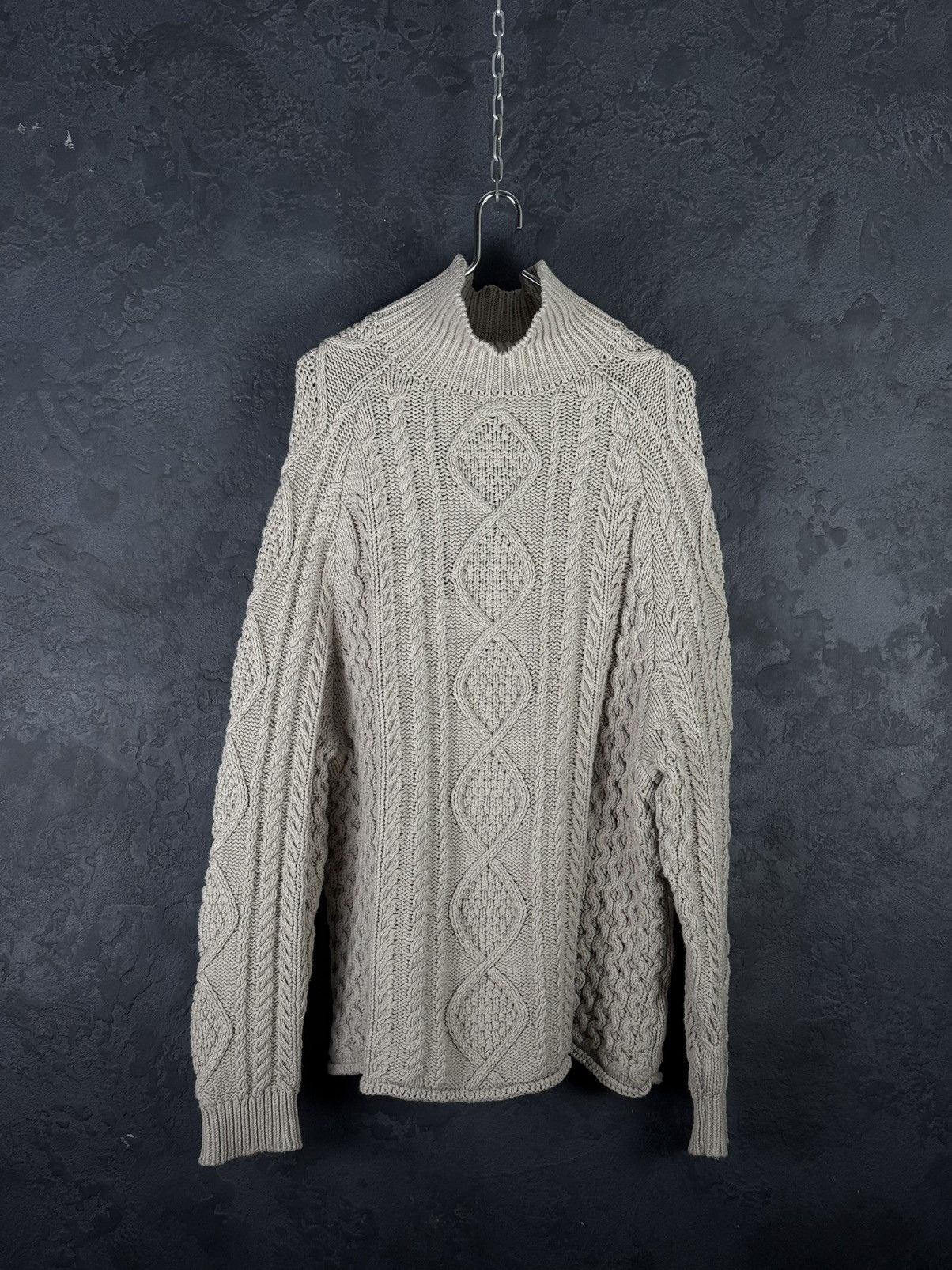 Fear of God FEAR OF GOD ESSENTIALS Oversized Cable Knit Cotton Sweater Size US S / EU 44-46 / 1 - 4 Thumbnail