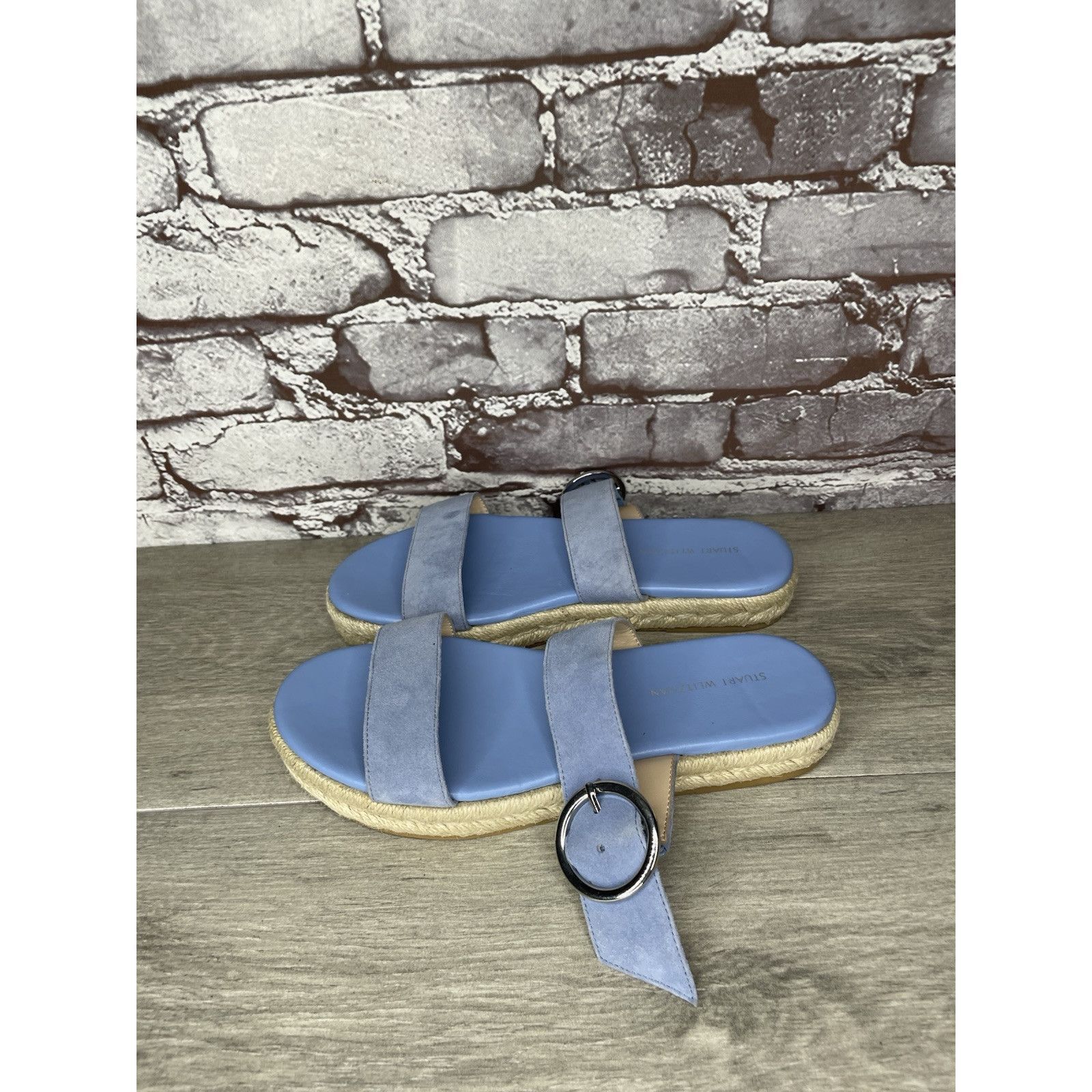 Stuart Weitzman Stuart Weitzman Periwinkle Blue Suede Leather Espadrille San Size US 6 / IT 36 - 2 Thumbnail