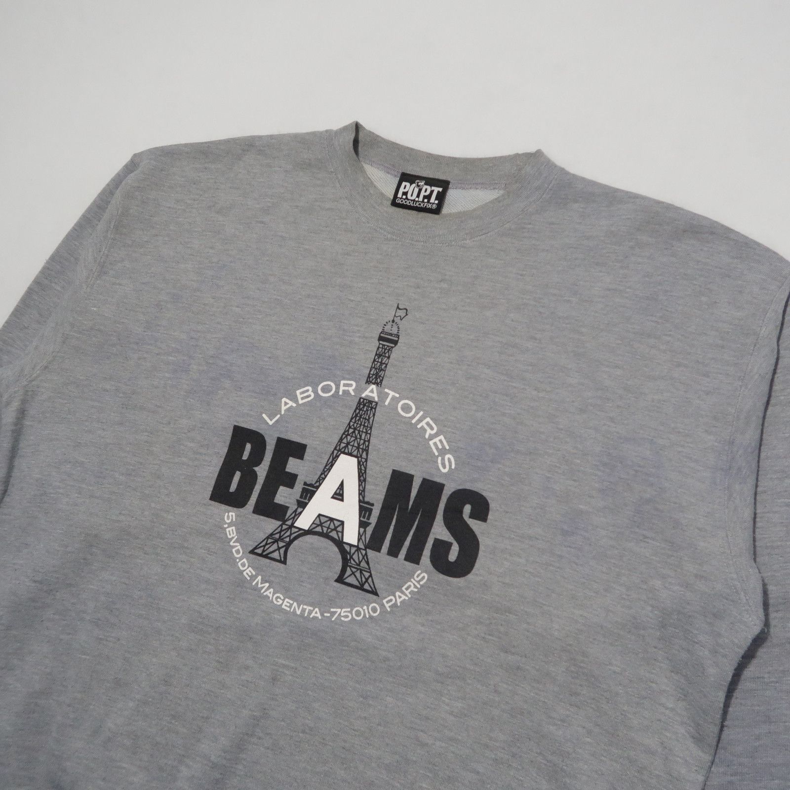 Beams Plus VTG Beams POPT Laboratoires Paris Big Logo Boxy Sweatshirt Size US M / EU 48-50 / 2 - 3 Thumbnail
