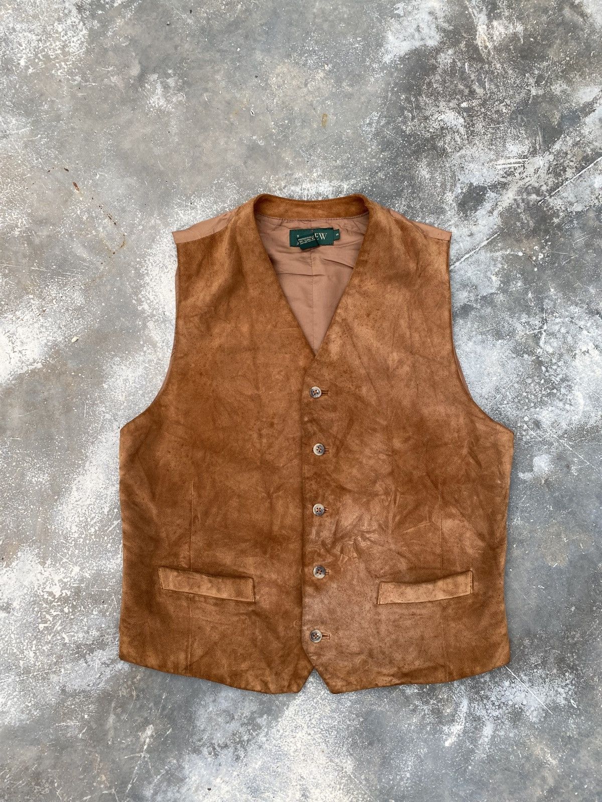 J.Crew × Vintage JCrew cow leather waistcoat Size US S / EU 44-46 / 1 - 1 Thumbnail