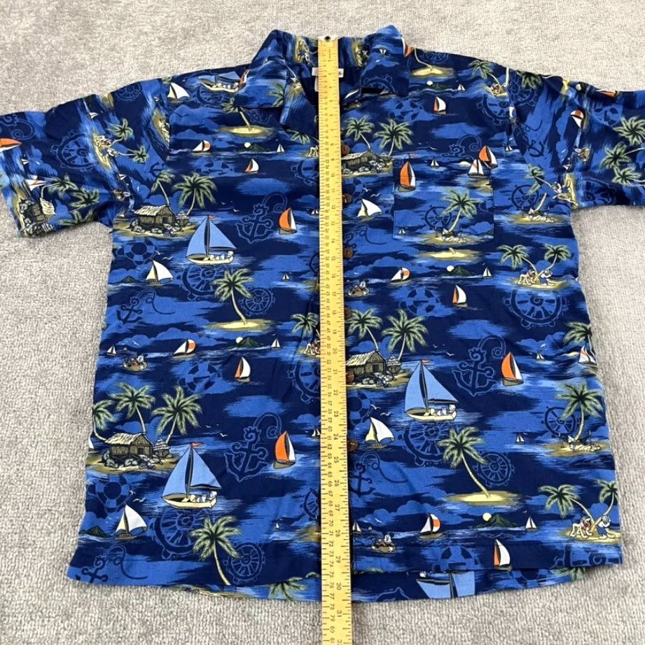 Disney VINTAGE Disney Hawaiian Shirt Men Medium Blue Floral Mickey Daffy Casual Summer Spring Fall Winter Size US M / EU 48-50 / 2 - 3 Thumbnail