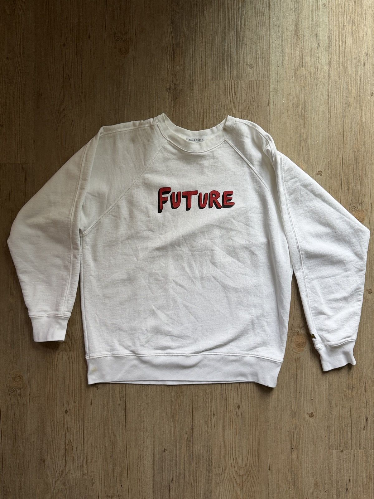 Bella Freud Bella Freud White Future Sweatshirt Size L / US 10 / IT 46 - 8 Thumbnail