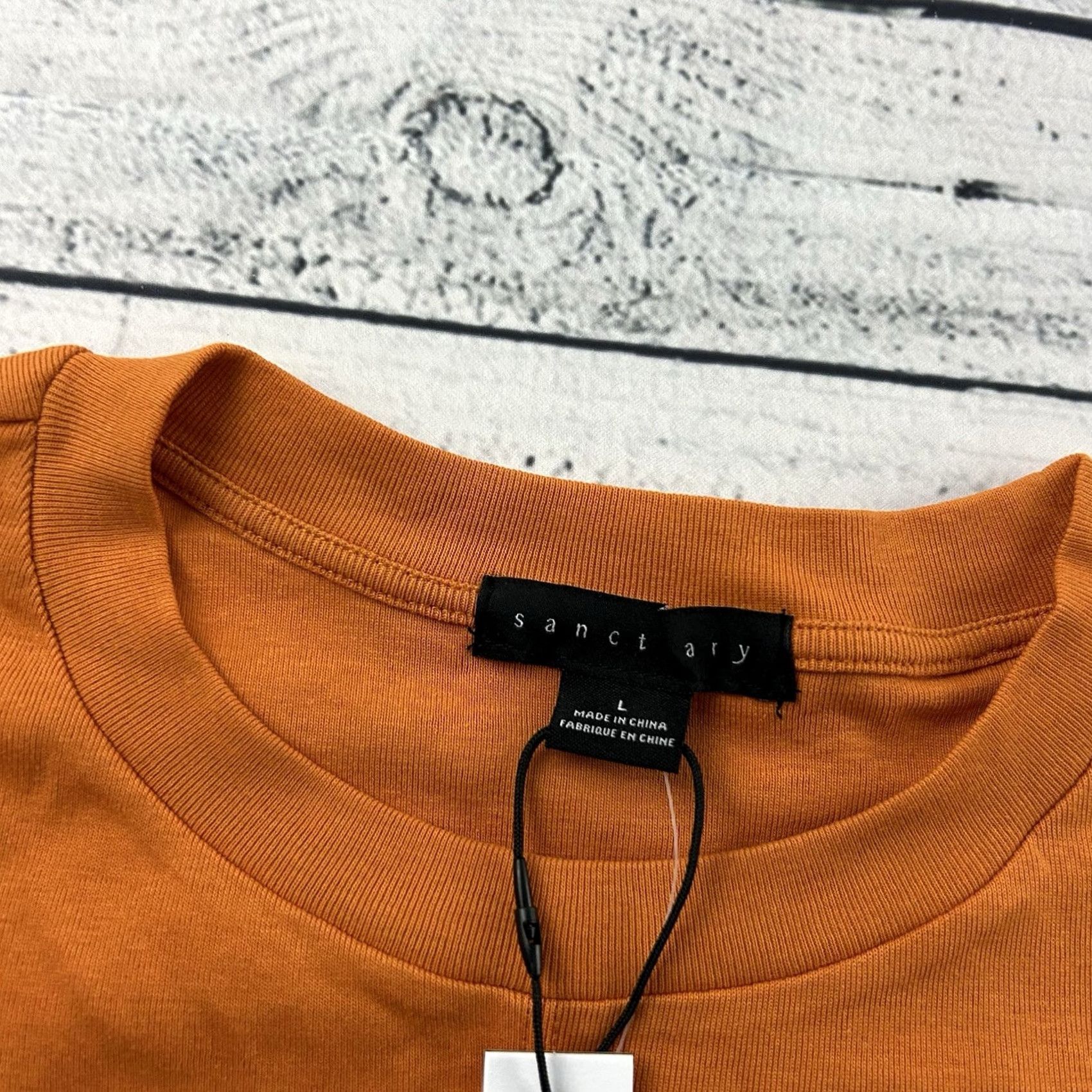 Sanctuary Sanctuary Long Sleeve Top Women's Large Orange Blouse Shirt Size L / US 10 / IT 46 - 2 Thumbnail