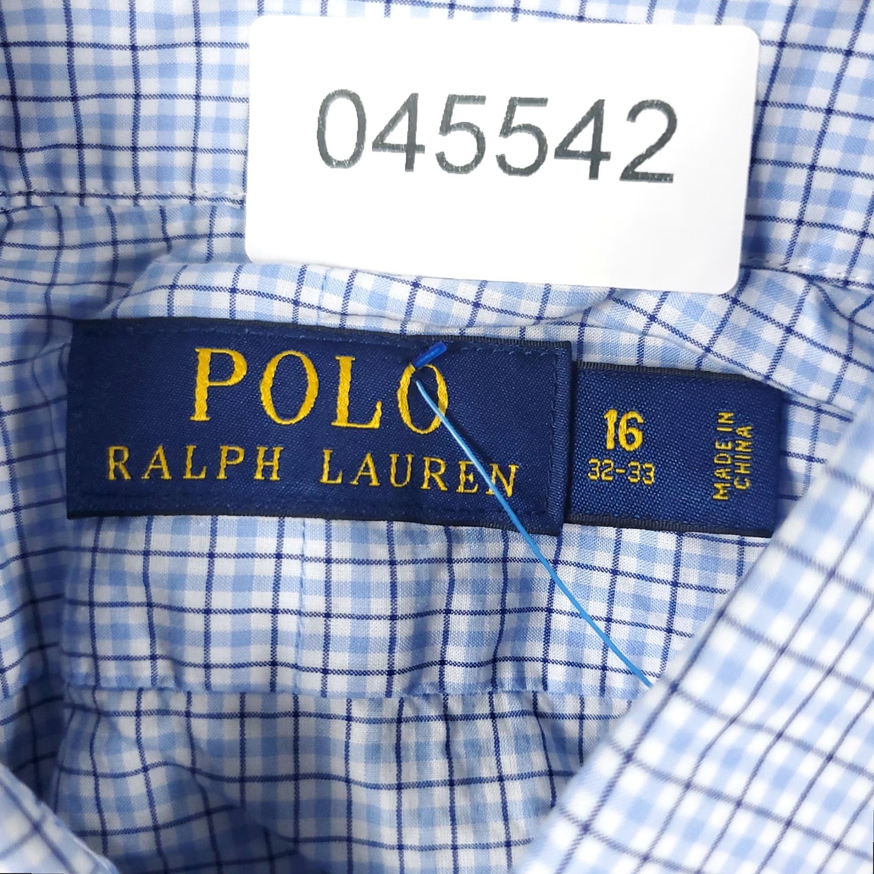 Ralph Lauren Ralph Lauren Shirt Mens 16 Blue Plaid Dress Button Up Long Sleeve Shirt Dress Shirt Men 16 Blue Plaid Button-Down Collar ANSI Size 42R - 6 Thumbnail