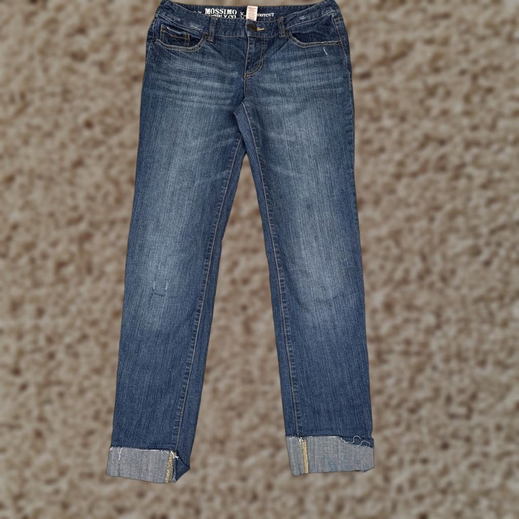 Mossimo Mossimo Supply Co Bootcut Jeans Juniors 9L Blue Med Wash Low Rise Stretch 30x30 Denim Jeans Women's 90s Spring Summer Fall Winter Size 30" / US 8 / IT 44 - 1 Thumbnail