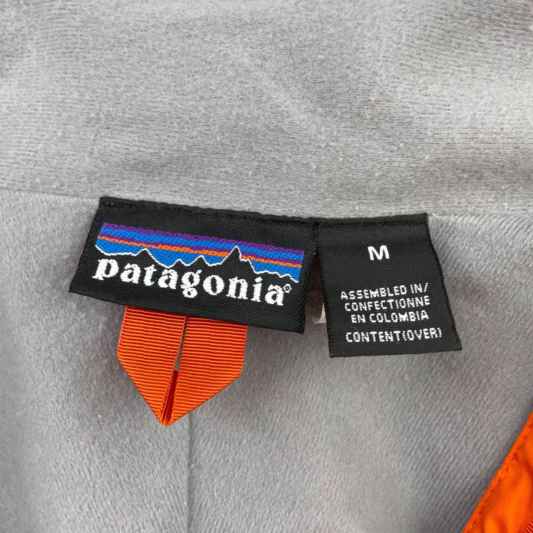 Patagonia VINTAGE Patagonia Men's Windbreaker Jacket Orange Medium Fleece Lined Full Zip - 90s Y2K Style, Logo, Regular Mens Size US M / EU 48-50 / 2 - 3 Thumbnail