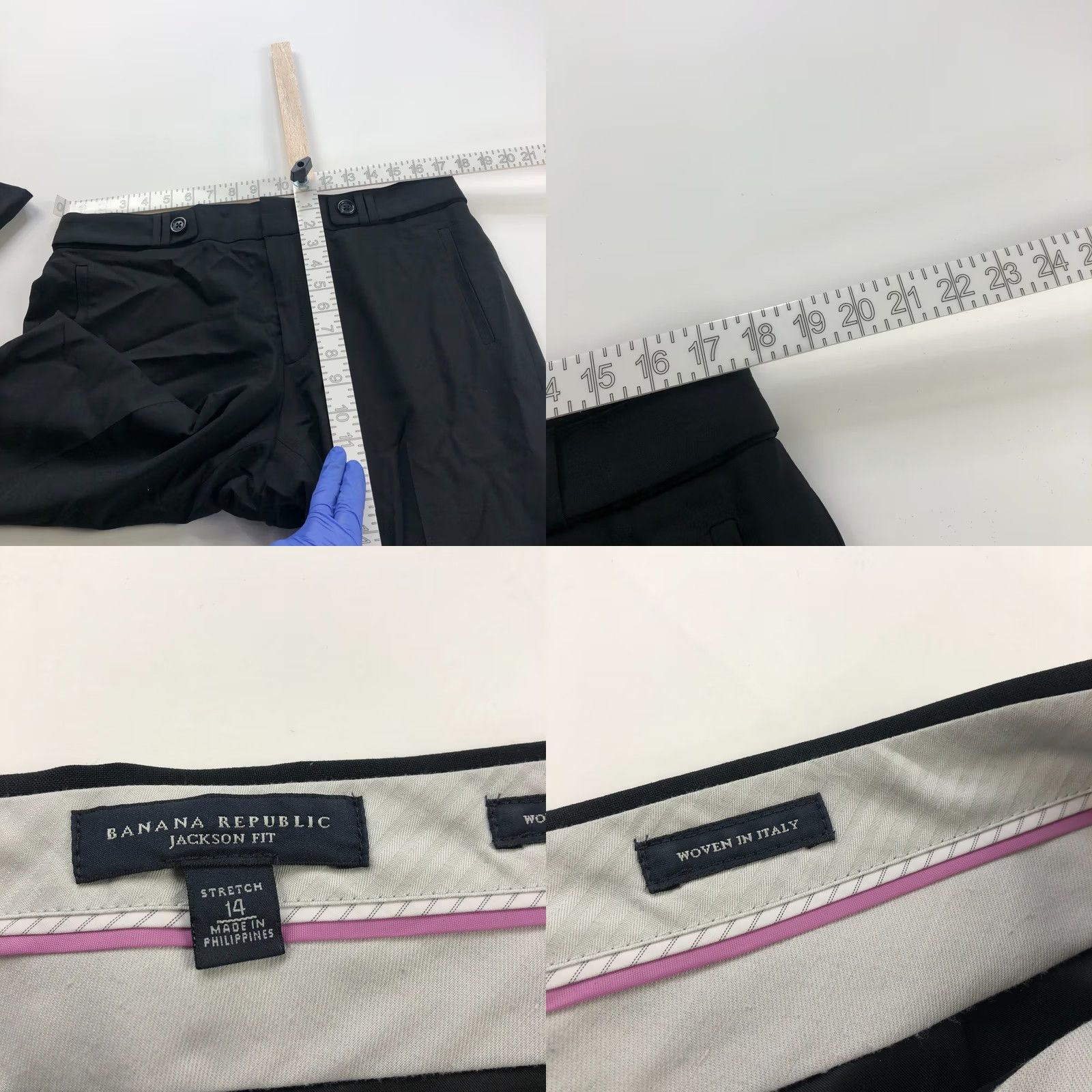 Banana Republic Banana Republic Jackson Fit 14 High Rise Wool Dress Pants Black Womens Dress Pants Size 36" / US 14 / IT 50 - 8 Thumbnail