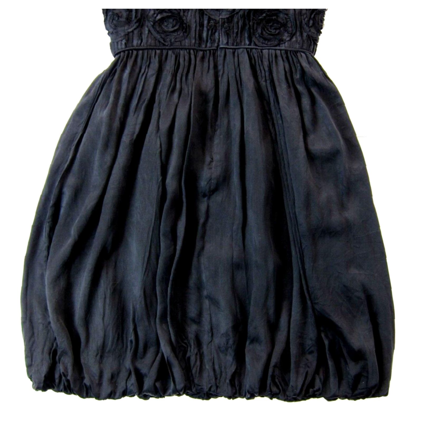Laundry by Shelli Segal VINTAGE Shelli Segal Laundry 100% Silk Black Strapless Beaded Embroidered Floral Dress 6 Size M / US 6-8 / IT 42-44 - 5 Thumbnail