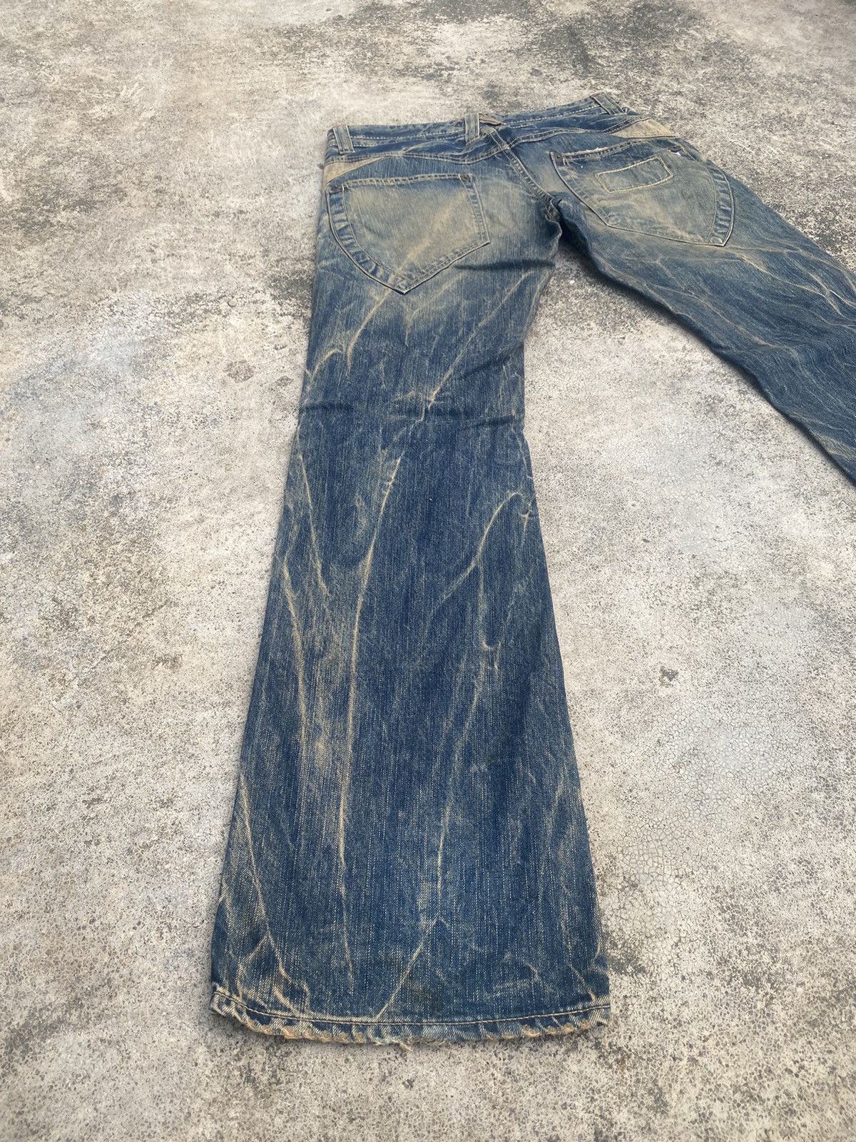 Japanese Brand Flare Jeans Blue Way Clawmark Bootcut Size US 33 - 13 Thumbnail