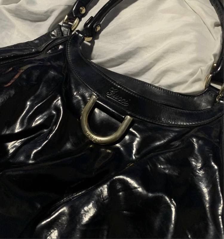 Gucci Gucci Patent D Gold Large Shoulder Bag Size ONE SIZE - 2 Thumbnail
