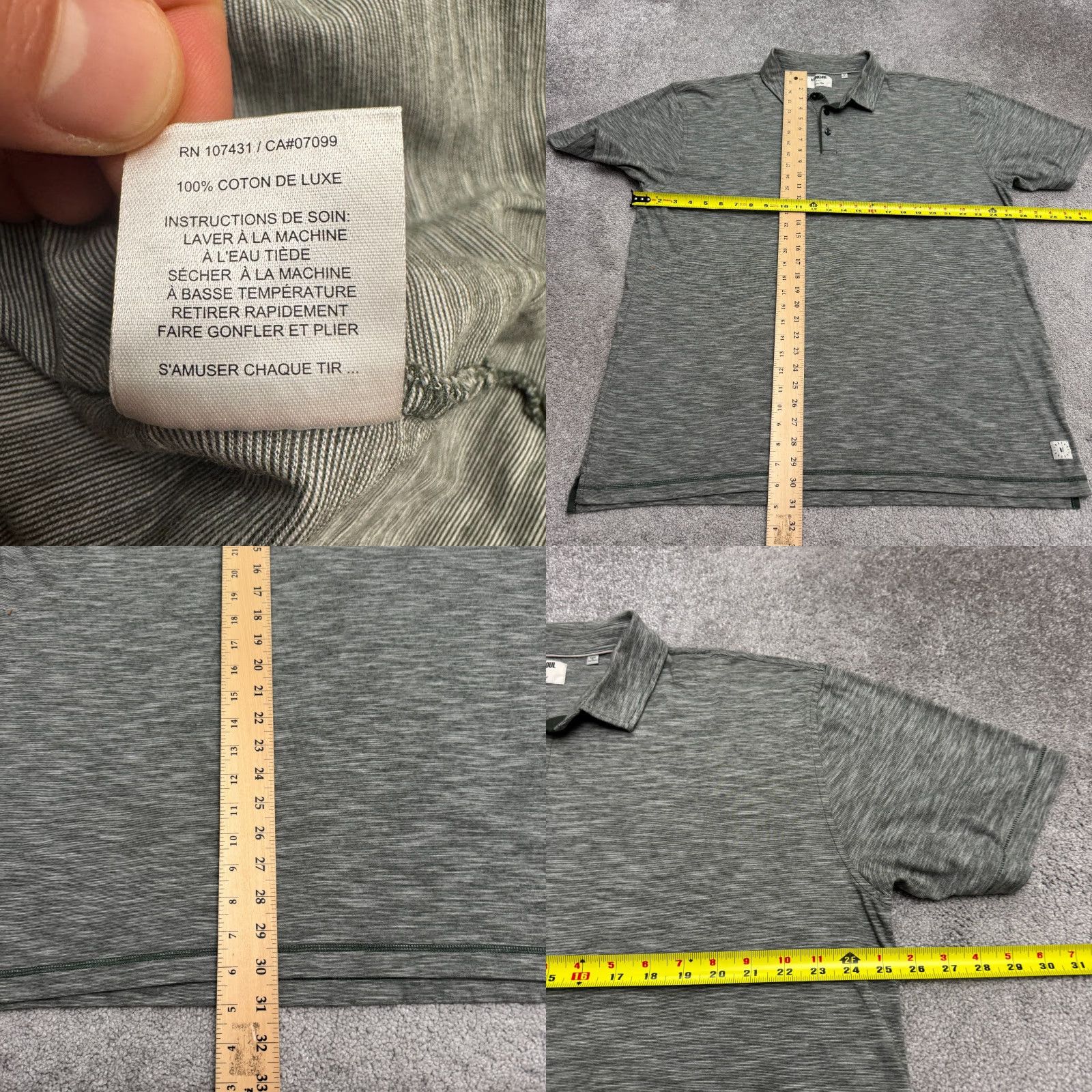 Vintage Linksoul Polo Shirt Mens XXL Heathered Gray Short Sleeve Golf Top Polo Shirt Mens XXL Gray Heathered Short Sleeve Golf Top Size US XXL / EU 58 / 5 - 8 Thumbnail