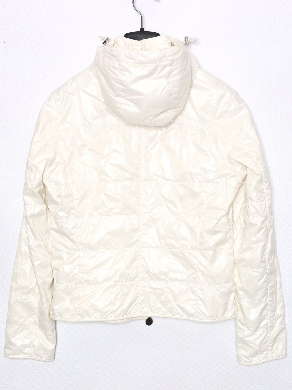 Moncler Moncler Vintage Cream White Nylon Jacket Hooded Size L / US 10 / IT 46 - 6 Thumbnail