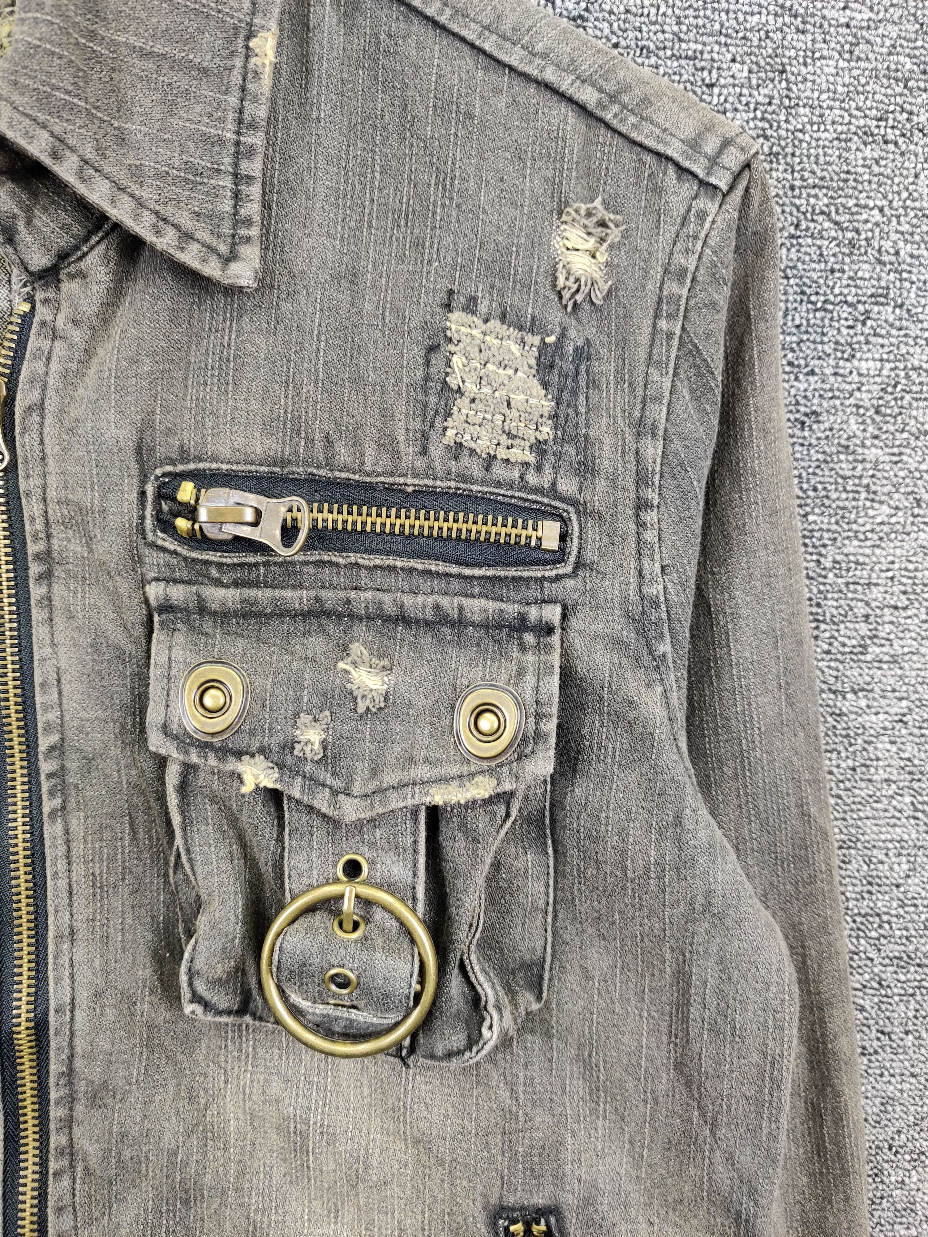 In The Attic Vintage In The Attic Gothic Bondage Punk Denim Jacket Size US M / EU 48-50 / 2 - 5 Thumbnail