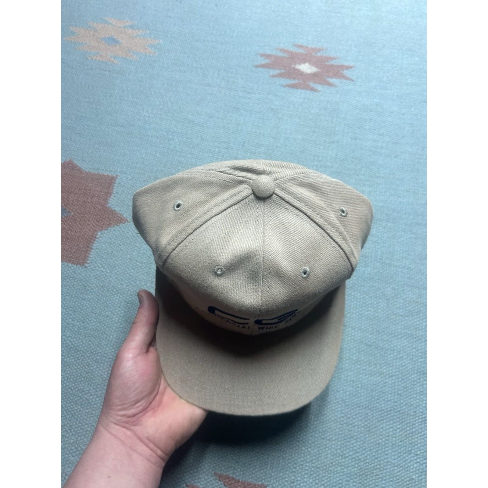 Roper VINTAGE Unbranded Strapback Hat Beige Men Adjustable CG commercial wire rope lifting & rigging specialists cap cap? Size ONE SIZE - 3 Thumbnail