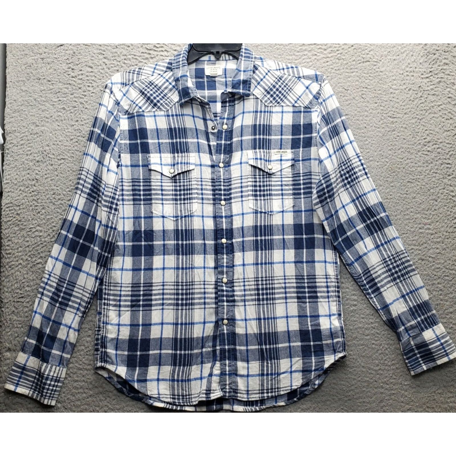 Lucky Brand Lucky Brand Button-Up Shirt Mens M Multi Plaid Long Sleeve Collared Pearl Snap Size US M / EU 48-50 / 2 - 2 Thumbnail