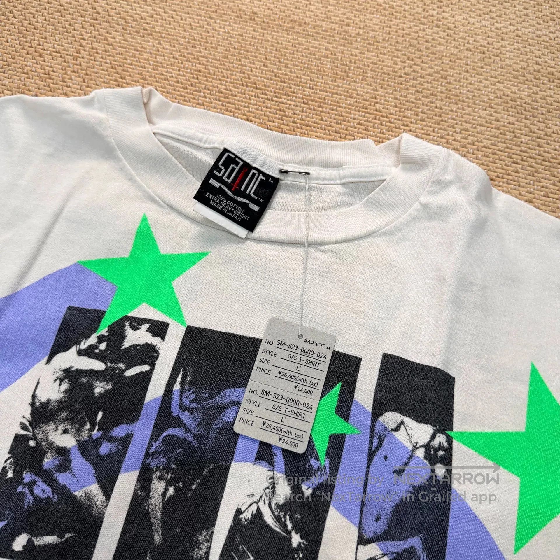 Saint Michael Saint Michael Washed Vintage White Tee. Size US L / EU 52-54 / 3 - 3 Thumbnail