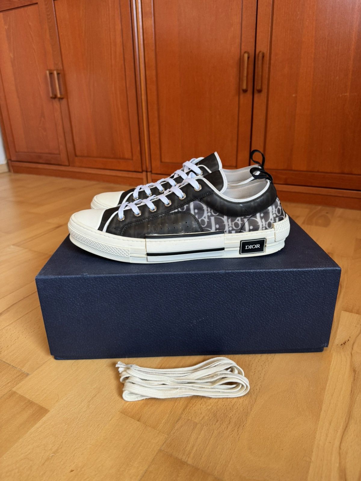 Dior B23 Black White Oblique Low-Top Sneaker