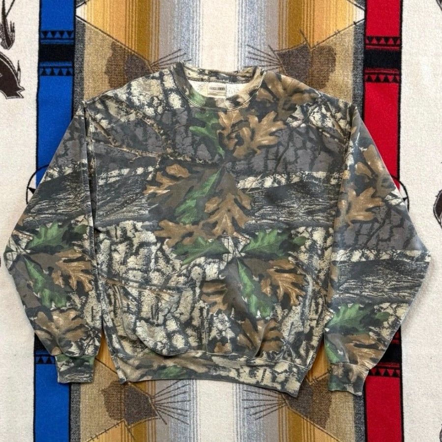 Jerzees VINTAGE Jerzees Camouflage Bigwoods Crewneck Sweatshirt Size L Men Regular Knit Pullover Sweatshirt 90s Size US L / EU 52-54 / 3 - 2 Thumbnail