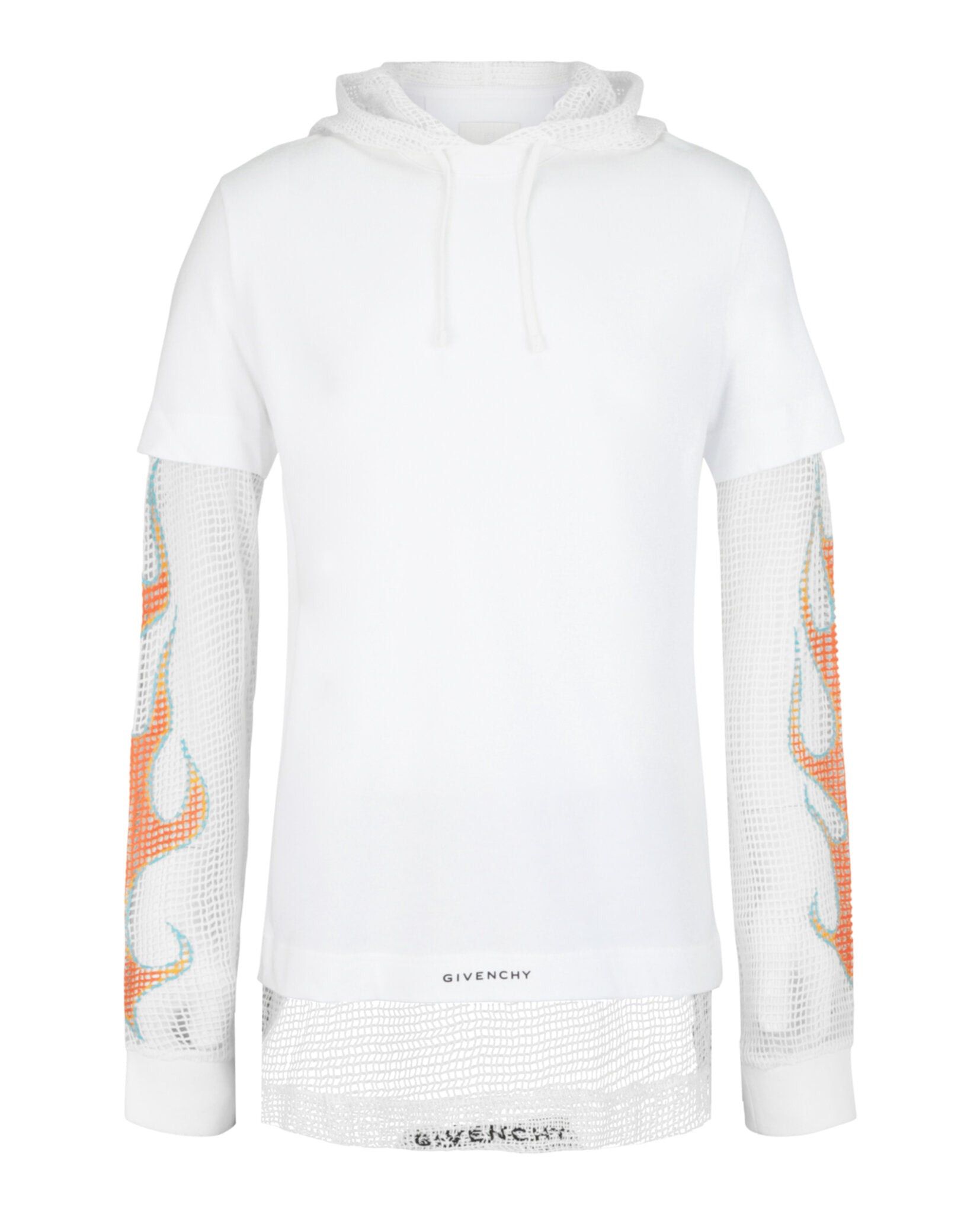Givenchy Overlapped Hooded T-Shirt In Cotton and Mesh Size US M / EU 48-50 / 2 - 1 Thumbnail