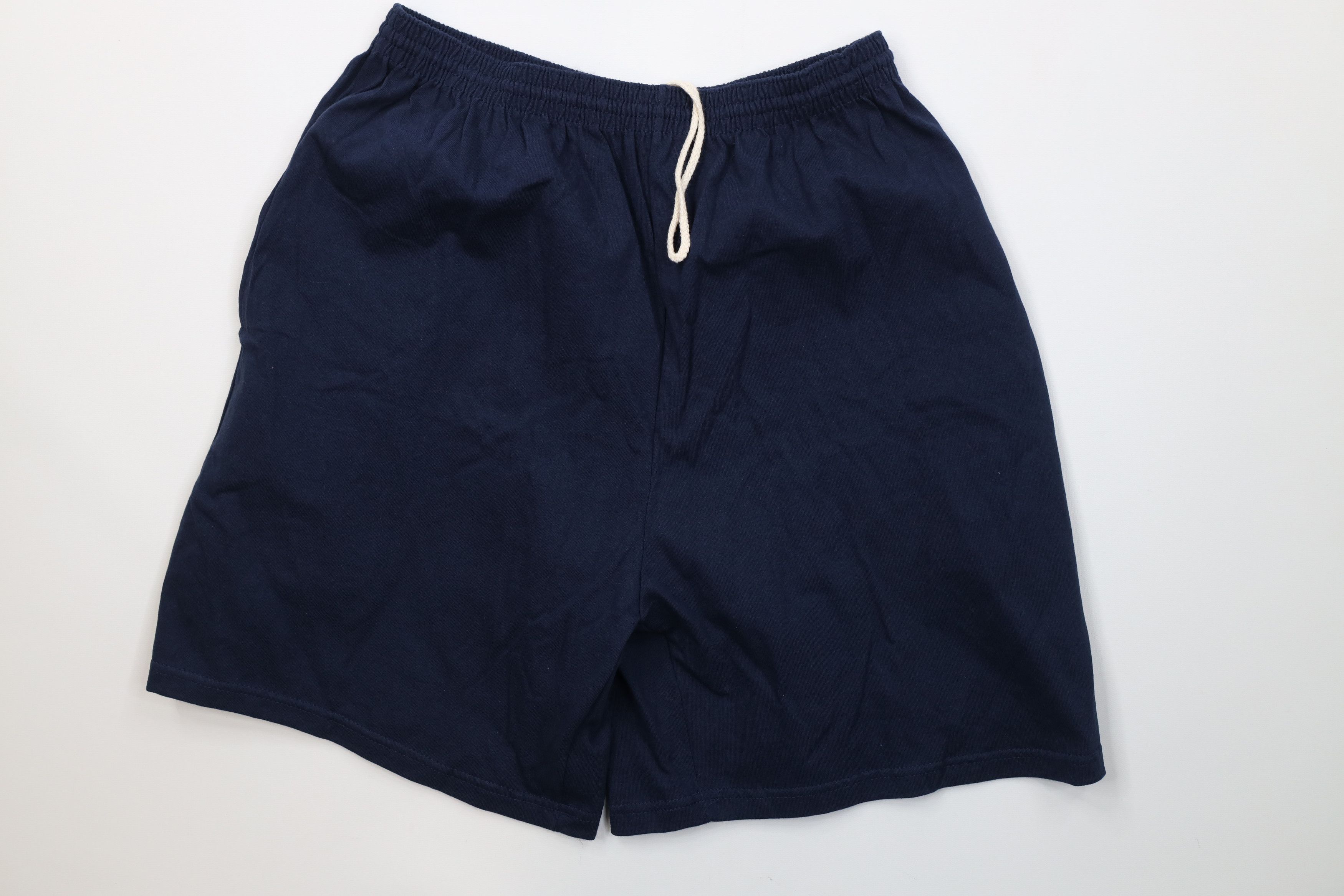 Vintage Vintage 90s Streetwear Above Knee Shorts Navy Blue Cotton Size US 32 / EU 48 - 1 Thumbnail