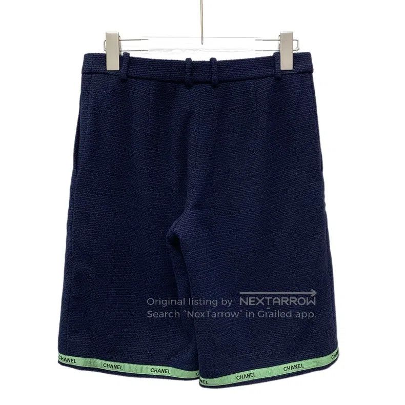 Chanel Chanel Dark blue logo logo cotton casual knitted five-poin Size 24" / US 00 / IT 34 - 2 Thumbnail