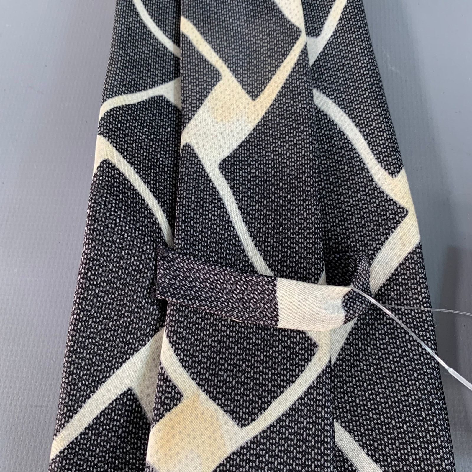 Giorgio Armani GIORGIO ARMANI One Size Black White Abstract Silk Tie Size ONE SIZE - 6 Thumbnail