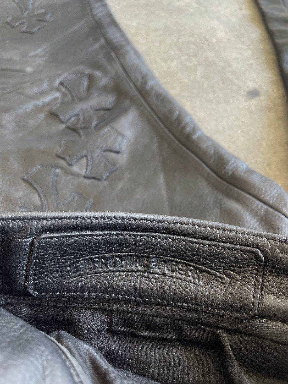 Chrome Hearts Chrome Hearts 1/1 23 Cross Patch Leather Pants Size US 32 / EU 48 - 14 Thumbnail