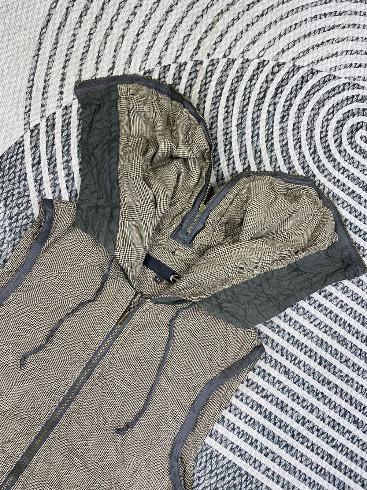 Just Cavalli Vintage Just Cavalli Hooded Checkered Zip-Up Vest Size US M / EU 48-50 / 2 - 8 Thumbnail