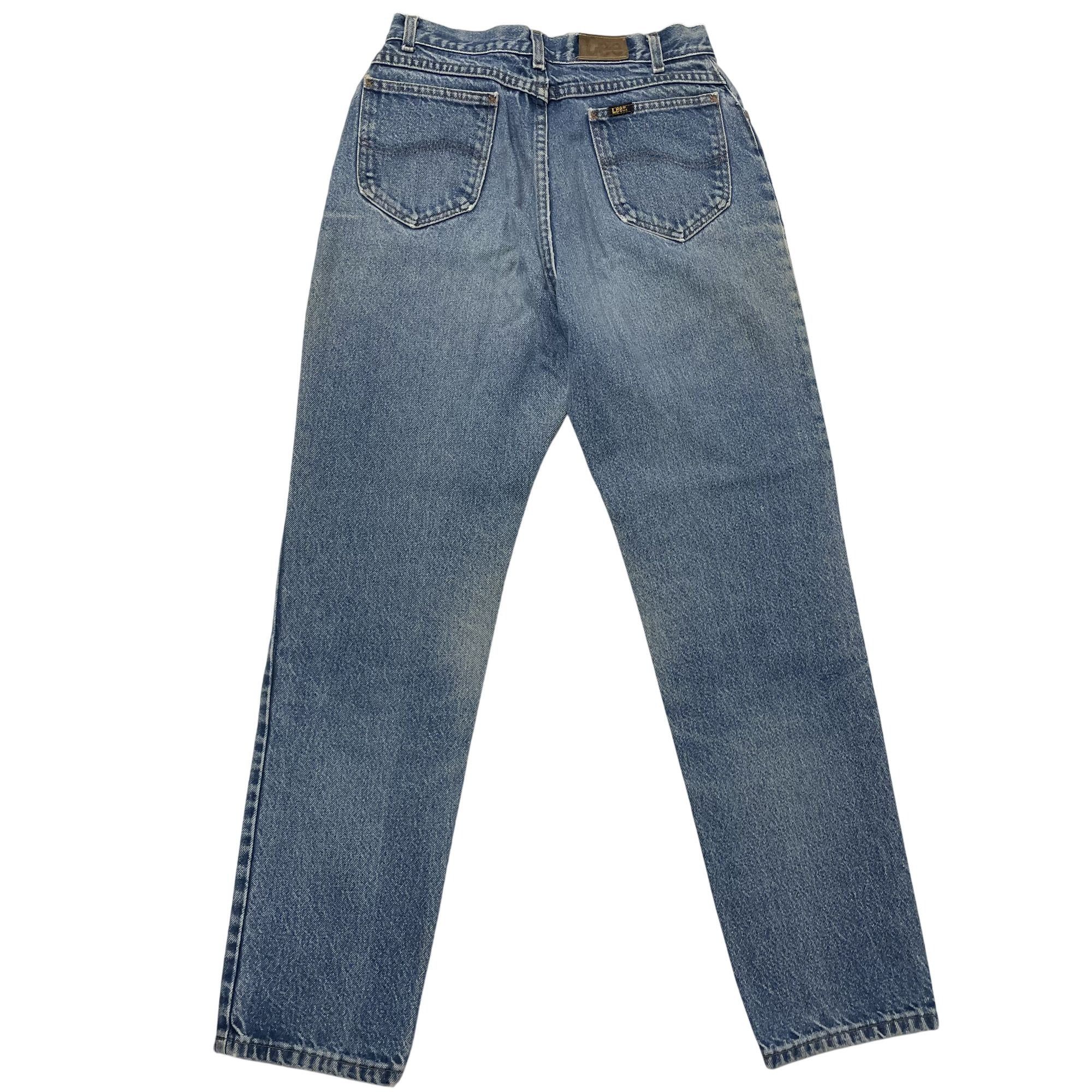 Lee Vtg DISTRESSED Blue Jeans Denim USA MOM HI Rise Jeans Size 34" / US 12 / IT 48 - 2 Thumbnail
