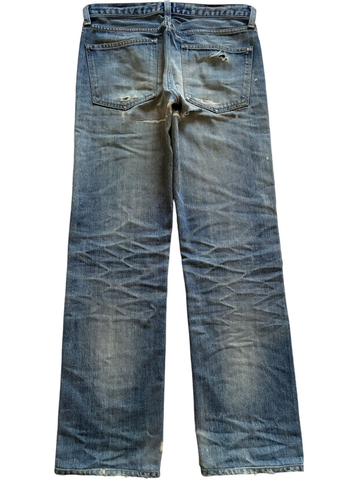 Japanese Brand Vintage Japanese Brand Faded Wash Ripped Loose Jeans Size US 32 / EU 48 - 2 Thumbnail