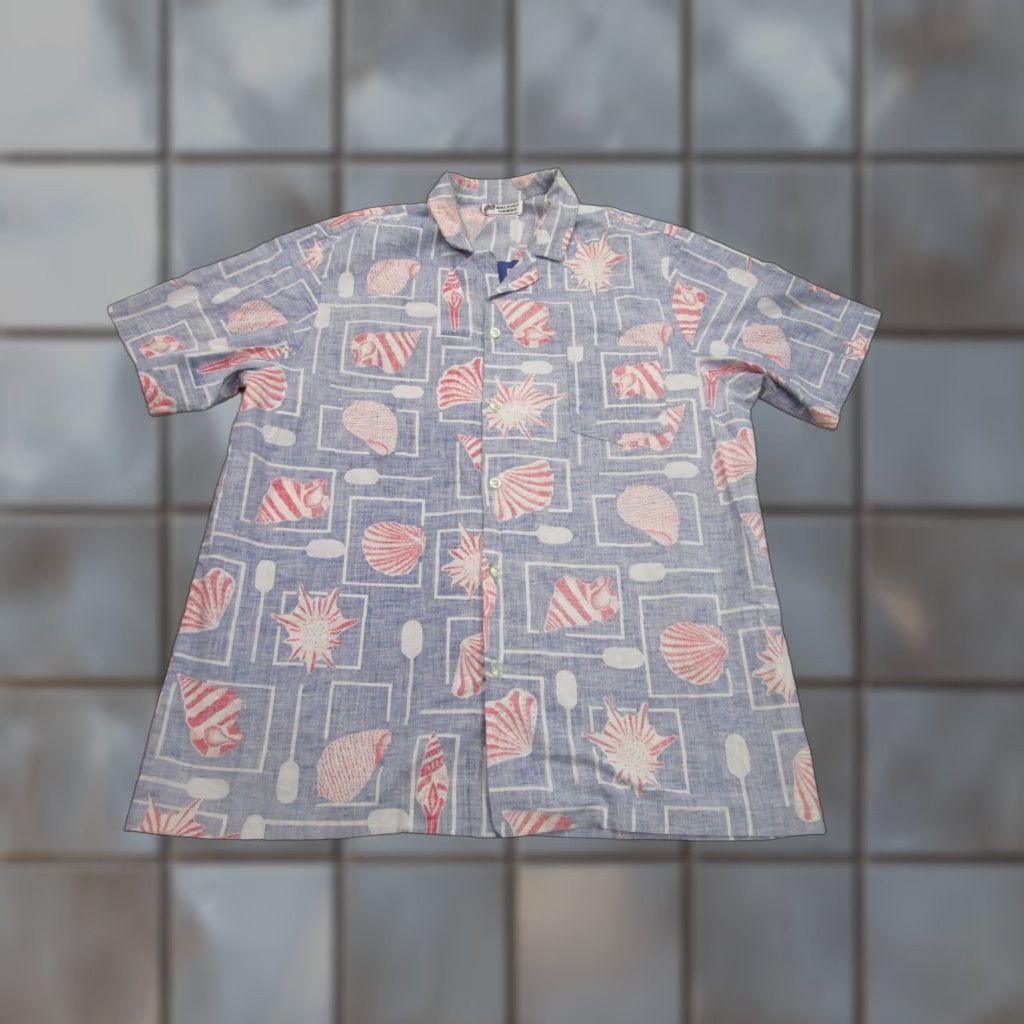 Vintage VINTAGE Malihini Blue Hawaiian Floral Short Sleeve Button-Up Shirt Mens M 80s 90s Size US M / EU 48-50 / 2 - 1 Thumbnail