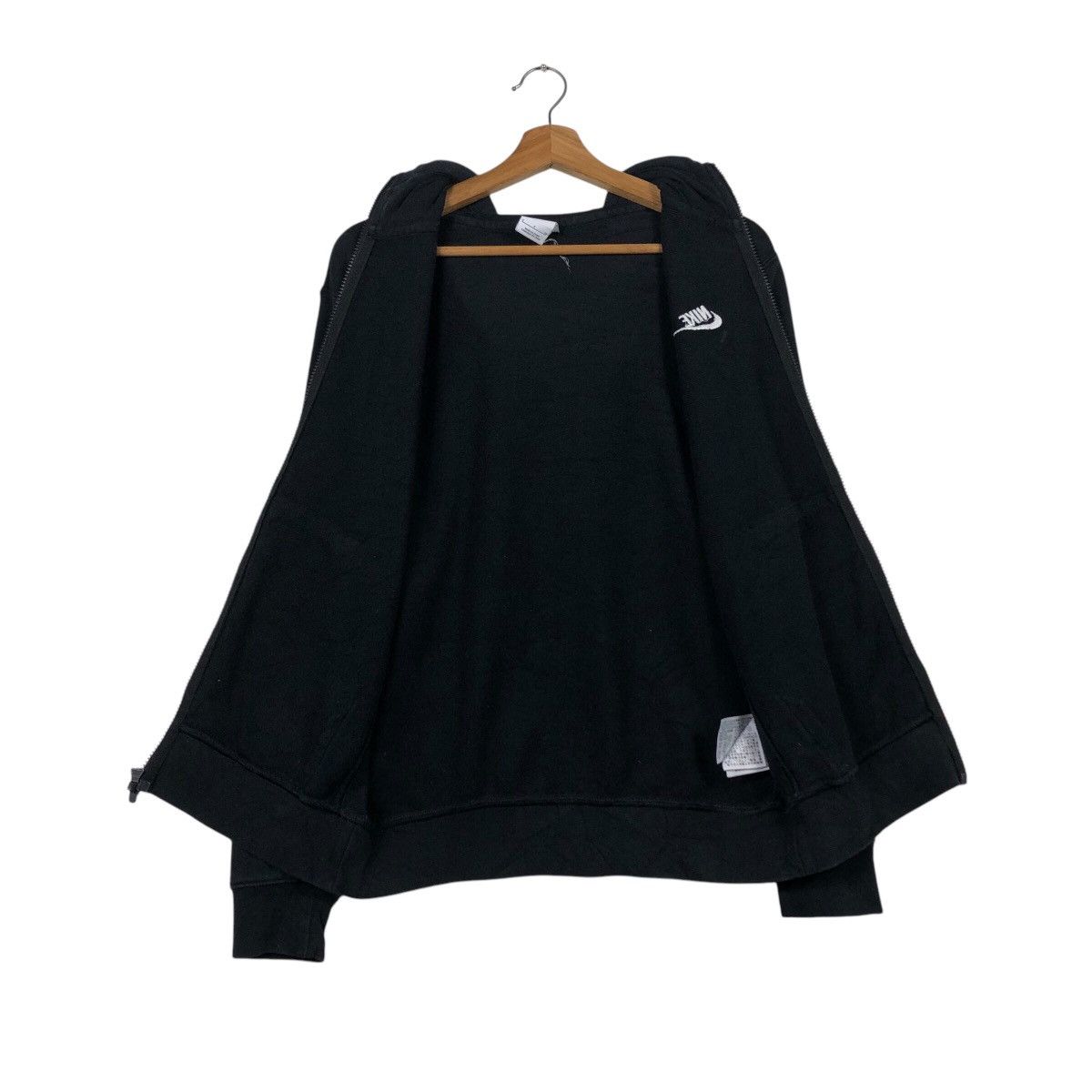 Nike Nike Vintage Black Zip Hoodie – Minimal Swoosh Essential Size US S / EU 44-46 / 1 - 15 Thumbnail