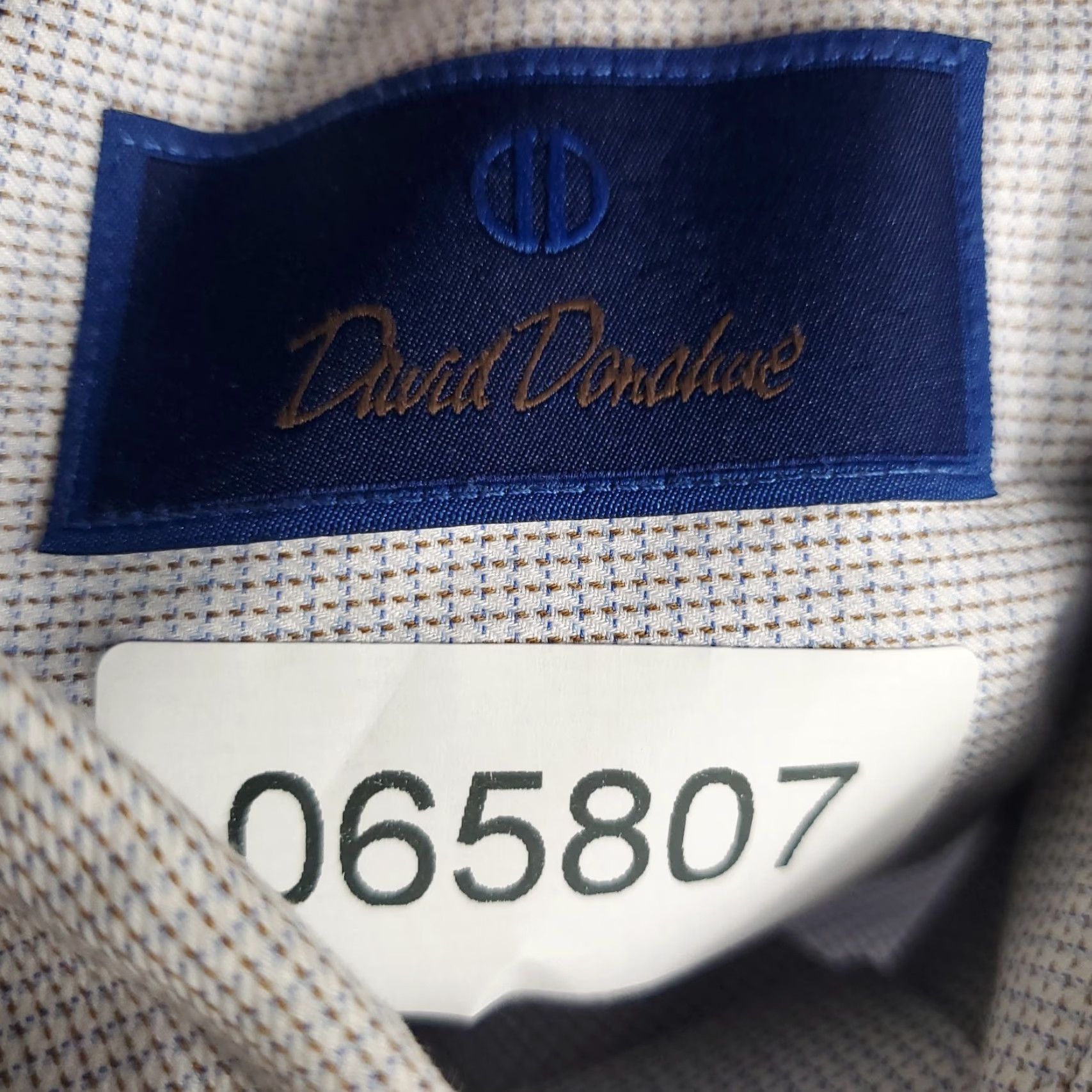 David Donahue David Donahue Shirt Mens Dress Shirt Long Sleeve Button Up Blue 17 Collared Classic Modern Pockets Non-Iron Size 46R - 8 Thumbnail