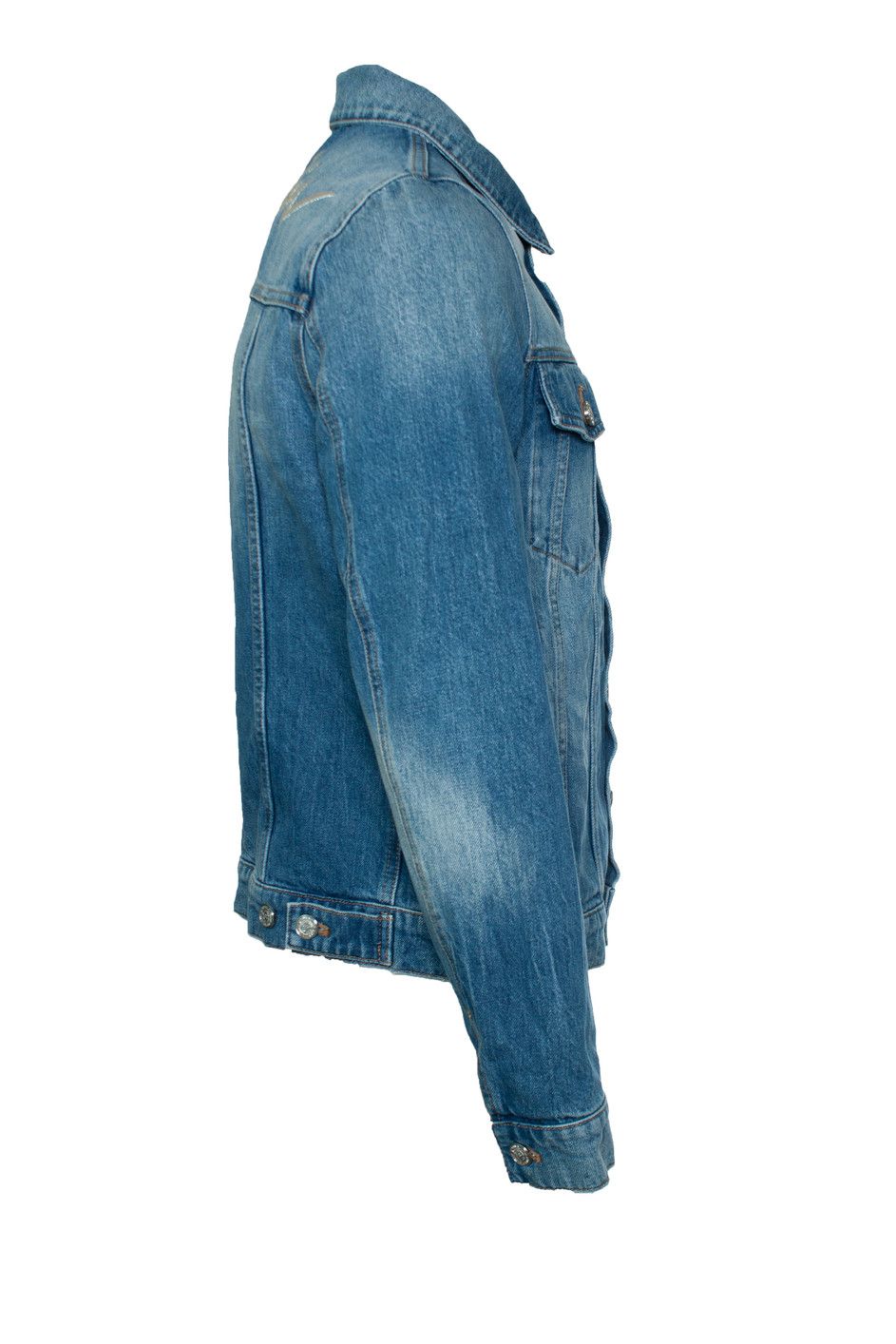 Balmain Balmain, Rockstar logo blue denim jacket Size US M / EU 48-50 / 2 - 3 Thumbnail