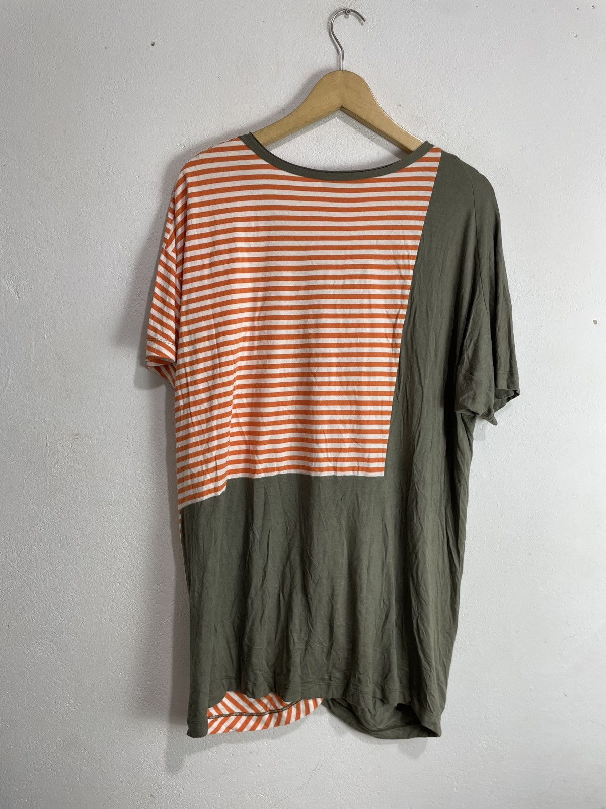 Alexander McQueen Two tone Wrinkled Striped Tshirt Size S / US 4 / IT 40 - 8 Thumbnail