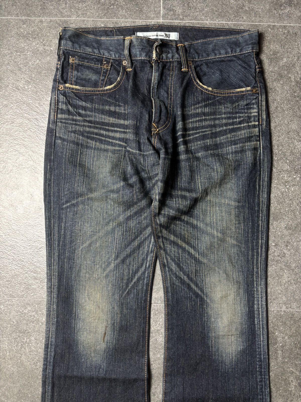 Edwin 2000s Edwin Japan Claw Marks Distressed Bootcut Jeans Size US 31 - 3 Thumbnail