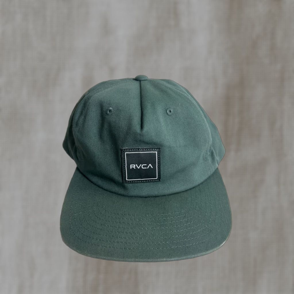 RVCA RVCA Green Cotton SnapBack Hat Adjustable Men One Size Green Snapback Hat Size ONE SIZE - 1 Thumbnail