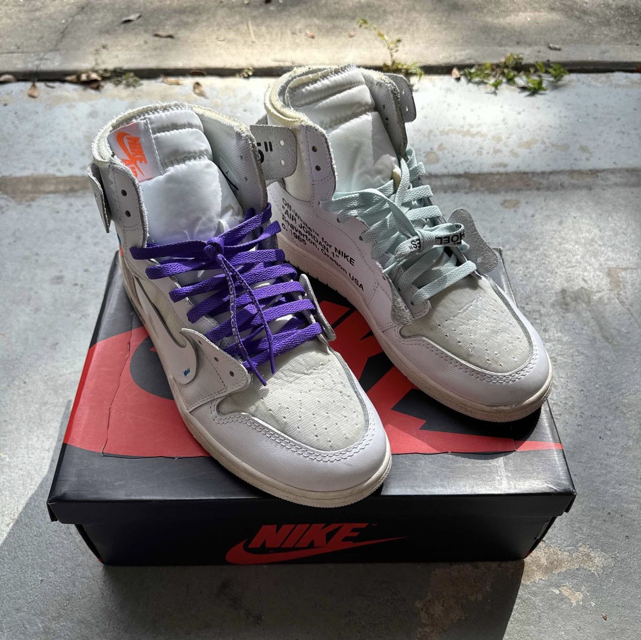 Nike × Off-White Nike x Off White Jordan 1 High ‘OG White’ 2018 Size US 11 / EU 44 - 6 Thumbnail