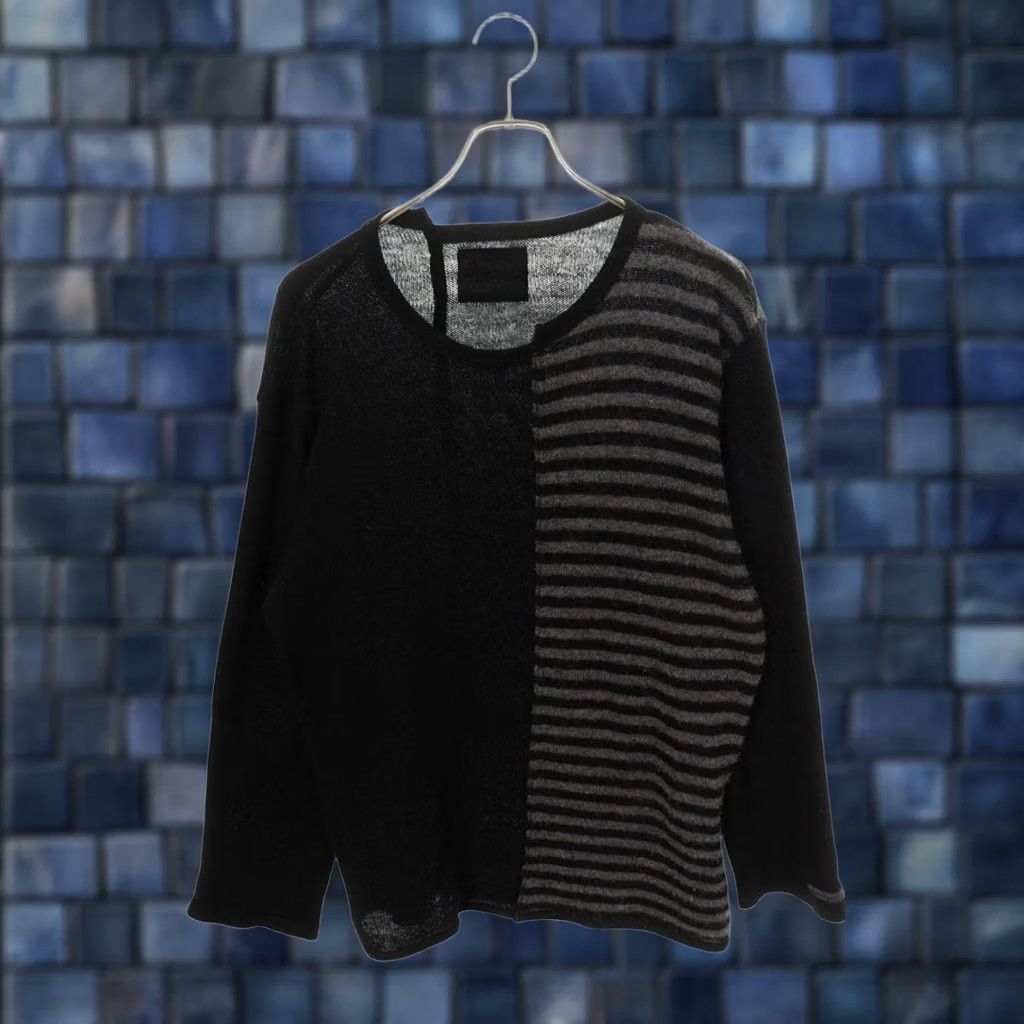 Yohji Yamamoto YOHJI YAMAMOTO REGULATION Knit Sweater Size 1 Black Striped Men's Switch Used Size US XS / EU 42 / 0 - 1 Thumbnail