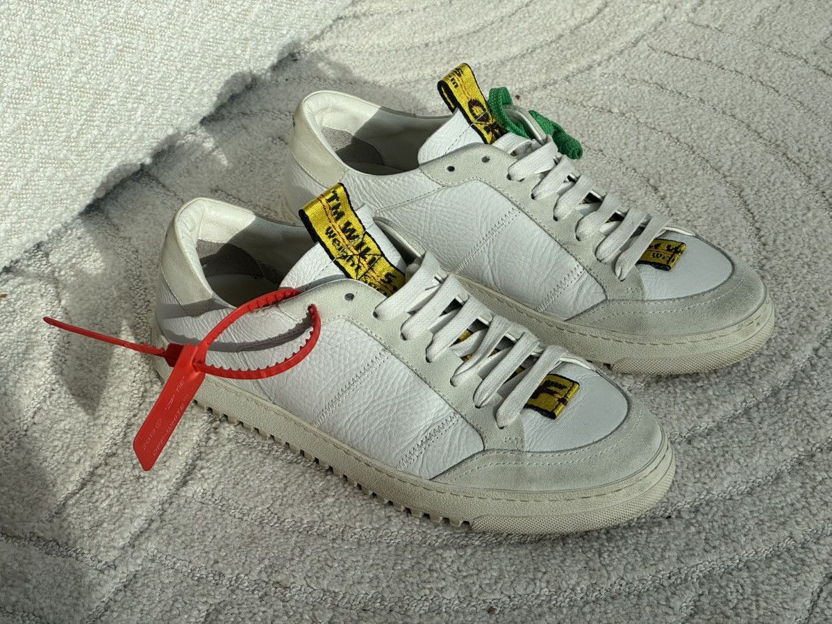 Off-White Off-White Belt Low “White Yellow” – Virgil Abloh Era (FW18) Size US 7 / EU 40 - 1 Thumbnail
