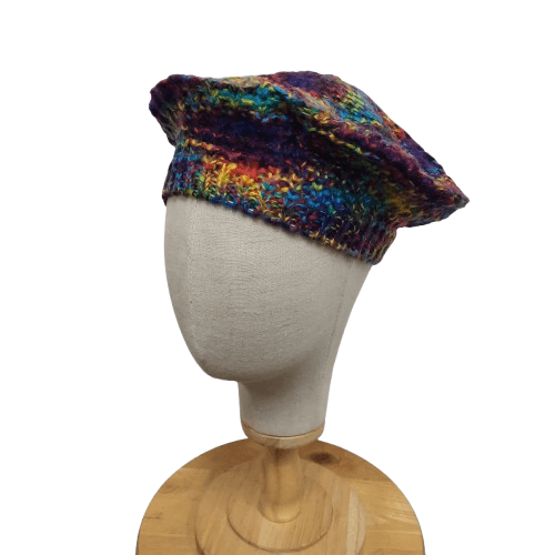 Japanese Brand 💥 Forever 21 rainbow knit beret hat Size ONE SIZE - 1 Thumbnail