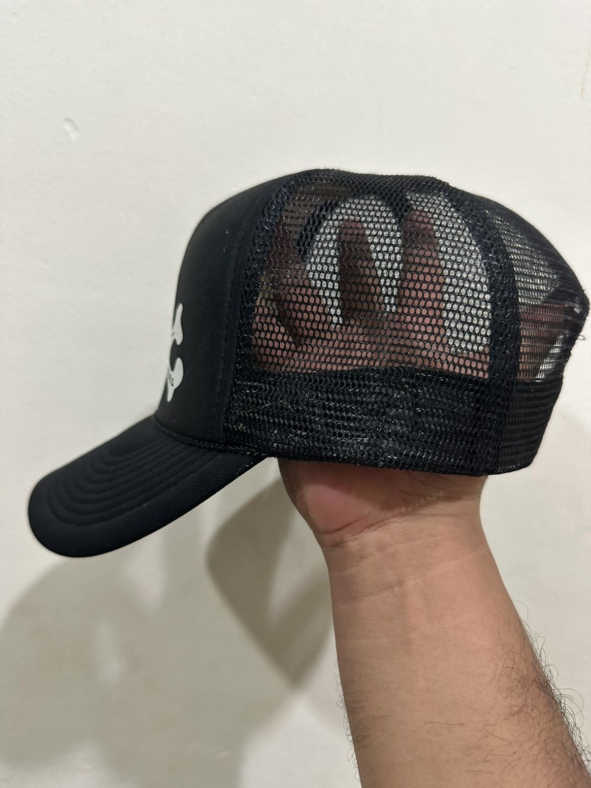 Japanese Brand VTG SKULL CROSS Motorcycles Trucker Hat Size ONE SIZE - 3 Thumbnail